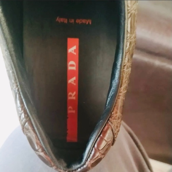 Rare mens Prada Crocodile Sneaker/shoe sz 39.5 - Picture 4 of 6